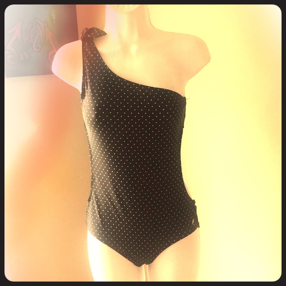 Polka dot bathing suit